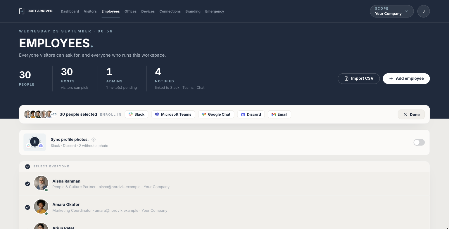 Screenshot for Enable Teams for hosts