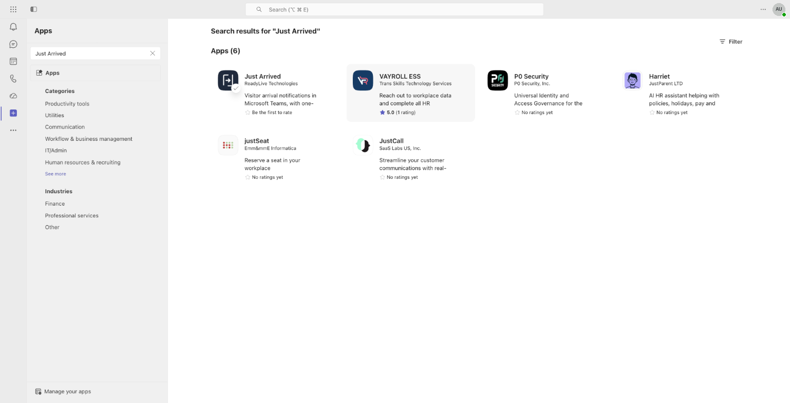 Screenshot for Install the Teams app